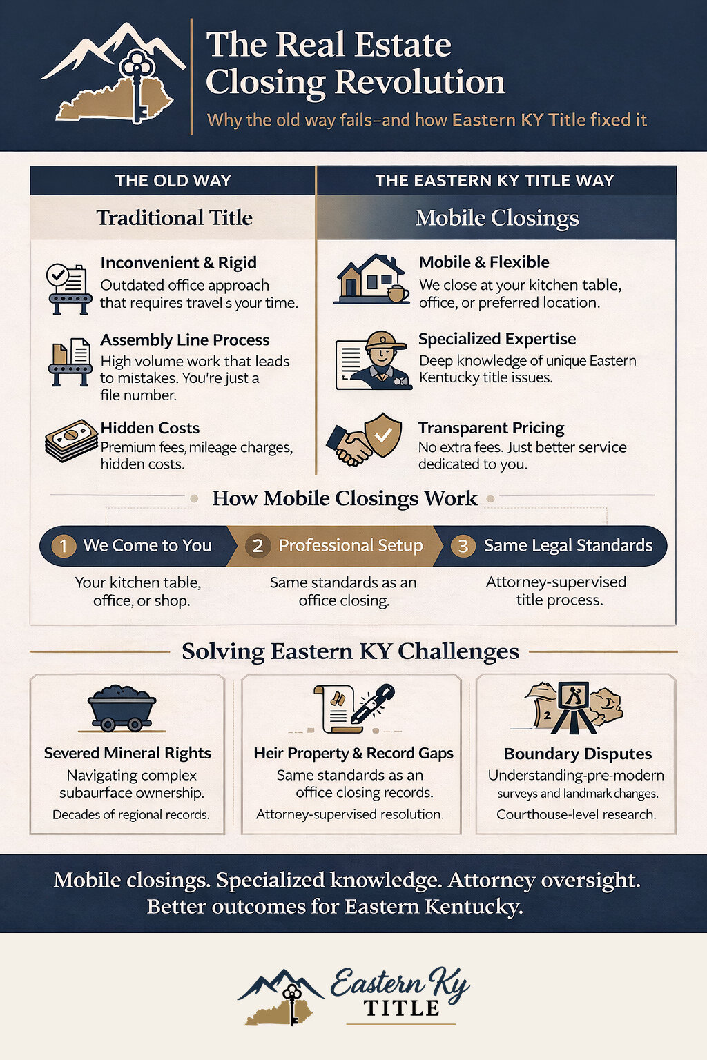 Real estate closing revolution infographic for Eastern KY Title